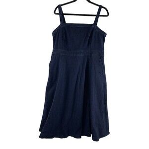 Torrid Studio Midi Denim Sleeveless A-Line Dress Zip Square 40865009 Womens 12